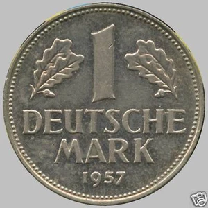 1957 'D' Germany 1 Mark Coin - Picture 1 of 2