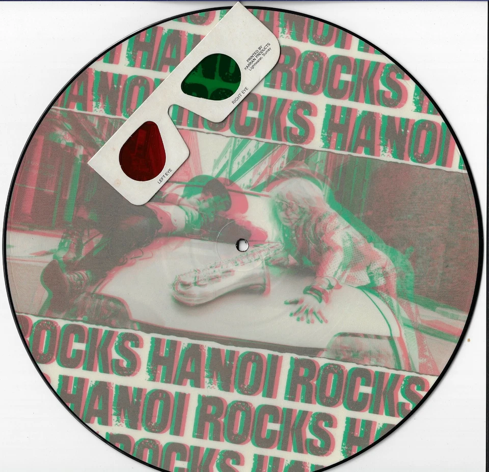 HANOI ROCKS 12" 3D picture disc 45rpm DON'T YOU EVER LEAVE ME_orig 1984 U.K. CBS - Image 1 of 2