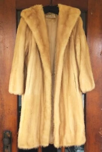 Full Length Blond Mink Coat Vintage Canadian Fur Company Ladies Elegant EMBA - Picture 1 of 11