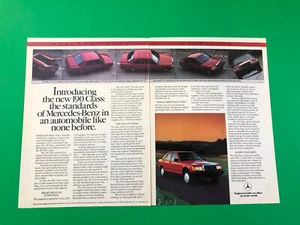 1983 MERCEDES BENZ 190 E ORIGINAL VINTAGE PRINT AD ADVERTISEMENT 2 PAGE - Picture 1 of 1