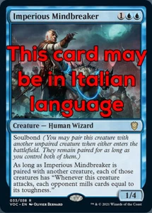 MTG IMPERIOUS MINDBREAKER EXC - SPEZZAMENTI AUTORITARIO - VOC IT - MAGIC - Imagen 1 de 1