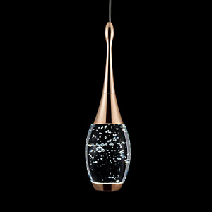 1-Light Teardrop Crystal Pendant Light Mini LED Ceiling Hanging Light Bubble Pen
