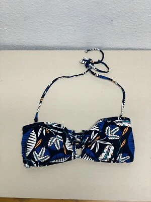 Blusa de biquíni Abercrombie & Fitch estilo boho azul tamanho XS acolchoada leve - Imagem 1 de 4
