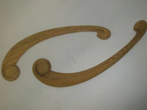 Dekorative handgeschnitzte Kiefernholz Landhaus Blume konische Schiene, Paar (453) - Bild 1 von 4