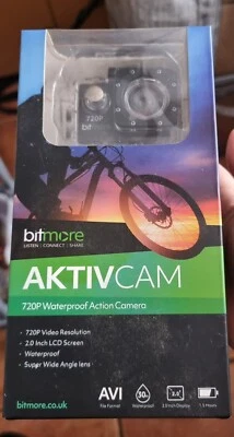 Bitmore Action Camera AKTIVCAM 720P Waterproof Case Helmet Bike Mounts - Image 1 of 4