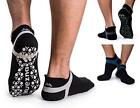 Muezna Men's Non-Slip Yoga Socks, Anti-Skid Pilates,  Assorted Colors , Sizes 