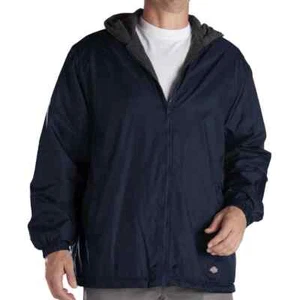 Dickies Fleece Lined Nylon Hooded Windbreaker Men's Zip Up Jacket Style # 33237 - Picture 1 of 6