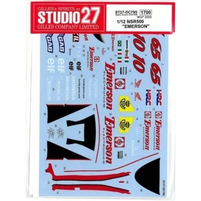 Decalcomanie STUDIO27 per TAMIYA 1/12 HONDA NSR500 "EMERSON" WGP 2000 dal Gia... - Immagine 1 di 2
