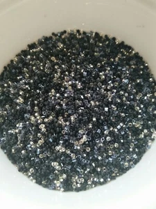 50g Czech glass seed beads size 11/0 black silver mix (jb3506) - Picture 1 of 3
