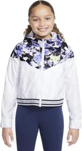 NikeSportswear Wind Runner Big Girl's Graphic Jacket WHITE SIZE S - Picture 1 of 10