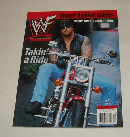October 2000 WWF MAGAZINE (WWE) w HARDY BOYZ POSTER UNDERTAKER MICK FOLEY Cover
