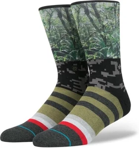 STANCE 'SARGENT' DWYANE WADE 200-NEEDLE CREW SOCK Mens Green Large 9-12 - Picture 1 of 3