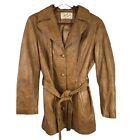 Manteau veste boutonnée cuir années 70 Lomeli de Californie taille 13-14