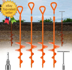 18" Long Ground Anchor Heavy Duty Earth Anchors 18 Inch Ground Anchors Screw - Picture 1 of 7