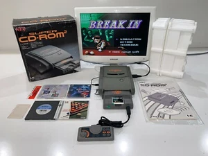 Consola de sistema NEC Super CD ROM 2 completa en caja con motor de PC II + ¡2 juegos! - Imagen 1 de 12