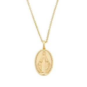Collana Donna AMEN CLMIGM Argento 925 Dorato con Madonna Miracolosa 50 cm - Imagen 1 de 3
