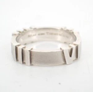 Tiffany & Co. Atlas römische Ziffern Bandring Sterlingsilber 925 Gr. 6 gebraucht - Bild 1 von 4