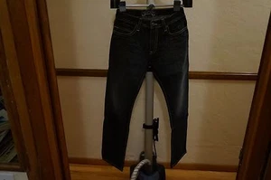 Free Priority Mail Mens ROBIN'S JEAN Blue Skull Cross Japan Leather SIZE 30 - Picture 1 of 9