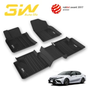 3W TPE Floor Mats For 2018-2024 Toyota Camry Liners Fit Only Front Wheel Drive - Picture 1 of 10