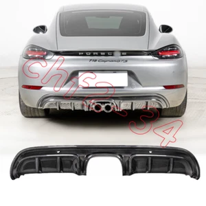 For Porsche 718 982 982C Dry Carbon GTS Rear Diffuser Bumper Lip Spoiler 2017-25 - Picture 1 of 11