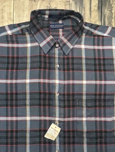 Vintage 90er Van Heusen Wintergewichte Herren Baumwolle kariert Flanell Medium neu aus altem Lagerbestand neu mit Etikett. - Bild 1 von 11