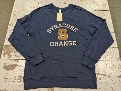 NWT Women's Syracuse Orange Raglan Sweatshirt in Navy - Large Cover