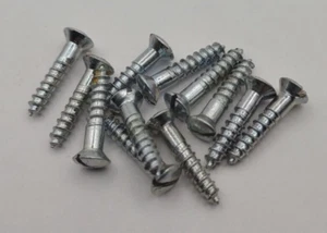 #5 x 5/8" Chrome Brass Oval Head Slotted Marine Wood Screws (12) pack CBWS08 - Picture 1 of 2