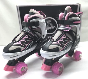 Patines ajustables para niños para niñas y mujeres ruedas que se iluminan/brillan grandes - Imagen 1 de 7