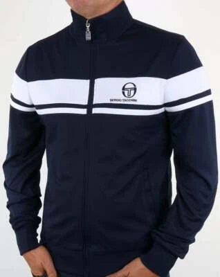 Sergio Tacchini Men's Masters Track Top Navy White - Retro, 80s Casual Classics - Image 1 of 2