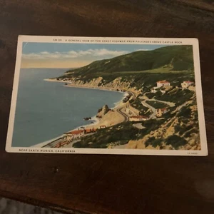 Vintage Postmarked 26th Oct 1932 Coast Highway Palisades above Castle Rock SM39 - Picture 1 of 2