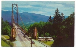 Autobús turístico puente colgante Lions Gate Bridge Vancouver BC Columbia Británica - Imagen 1 de 2