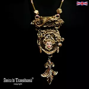 Luxury Jewelry Necklaces Vintage Style Pendant Woman Doll Baroque Jewelery Charm - Picture 1 of 24