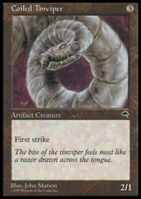Magic the Gathering MTG Coiled Tinviper (279) Tempest   NM