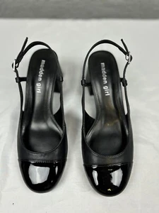 Tacones Madden Girl con honda trasera para gatito en negro talla 7 clásicos dinero antiguo preppy - Imagen 1 de 11