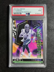 C.J. Stroud 2023 Illusions #13 Illusionists acetato verde esmeralda SP RC PSA 9 - Imagen 1 de 2
