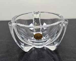 Vintage 30s Art Deco Clear Glass Club Ashtray by Duncan Miller - Foto 1 di 6
