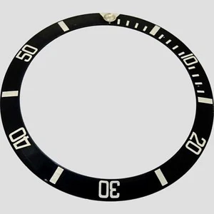 Black & White Rolex Submariner Bezel Watch Insert Tritium 16800 16610-1 16808 - Picture 1 of 3