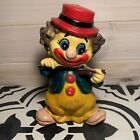 Vintage Clown Piggy Coin Bank W/Violin Hand Painted  Kitschy Circus 60s 70s 7.5”