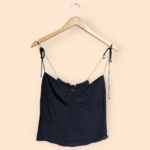 Reformation Liza Top Black Viscose Designer Feminine Tank Top USA Women’s 12 - Picture 1 of 16