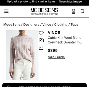 NEW Vince Cable Knit Wool Blend Crewneck Sweater in Pink SZ XL #S7354 - Picture 1 of 6