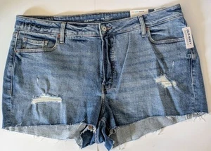 OLD NAVY O.G. Straight High Rise Denim Shorts Womens Size 20 3" Inseam NWT - Picture 1 of 2