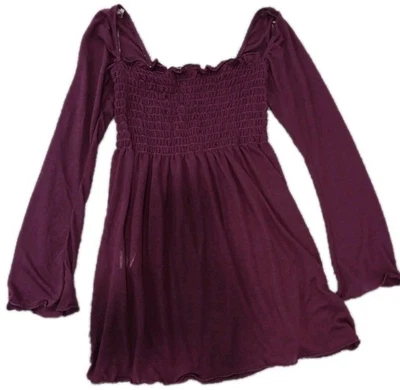 Новый с TagsY2K Younique сливовый цвет подходит и расклешенный Juniors длинным рукавом Rouge Топ - Изображение 1 из 4