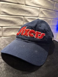NBA 76ers 3D Print New Era Adjustable Hat Navy Red Cap - Picture 1 of 4