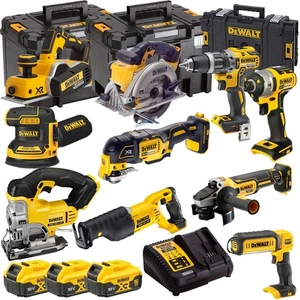 Dewalt 18V XR 10 Piece Power Tool Kit With 3 x 5.0Ah Battery Charger T4TKIT-5426 - Picture 1 of 11