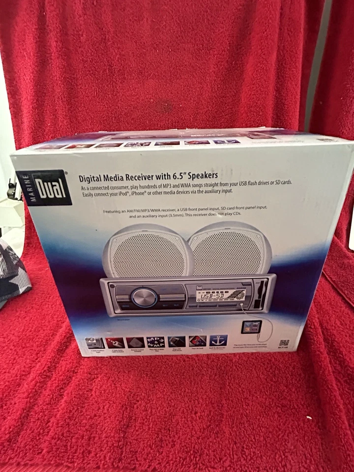 DUAL Marine Digital Media Reciever W/ Remote & 6.5" Speakers 100 WATTS MCP100 - Image 1 of 4