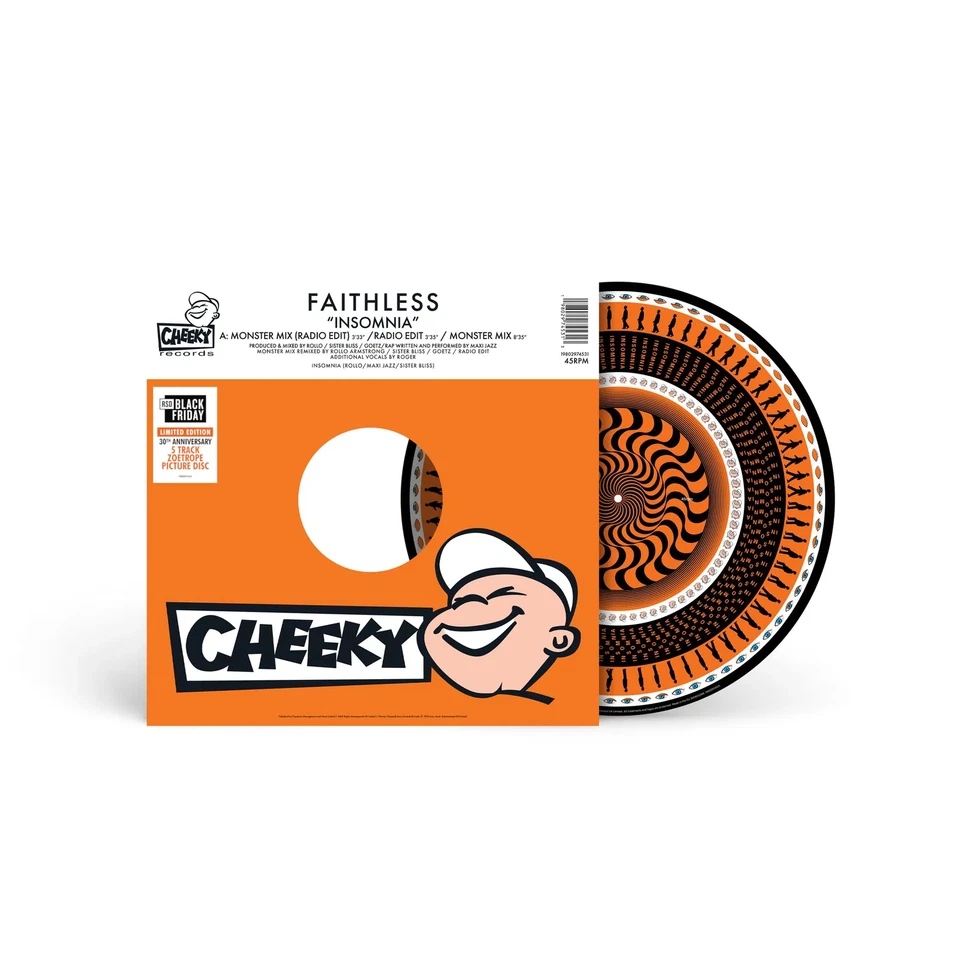 faithless - Insomnia RSD Black Friday 2025 FAITHLESS RSD Black Friday 2025 Zoetr - Image 1 of 1