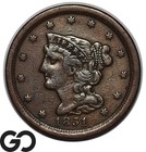 1851 HALF CENT BRAIDED HAIR CHOICE XF 1851 HALF CENT BRAIDED HAIR CHOICE XF