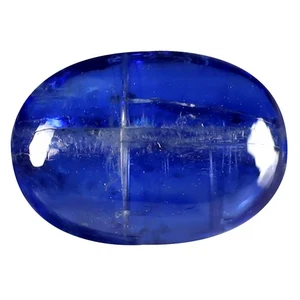 Valioso corte cabujón ovalado de 3,78 quilates (12 x 8 mm) piedra preciosa de cianita azul sin calefacción - Imagen 1 de 1