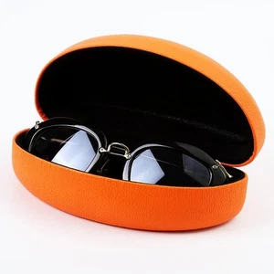 Metal Hard Eyeglasses Box Sunglasses Spectacles Protector Case Orange - Picture 1 of 5