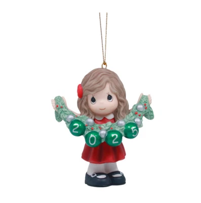 Precious Moments Dated Girl Ornament Deck The Halls New 2025 251002 Christmas